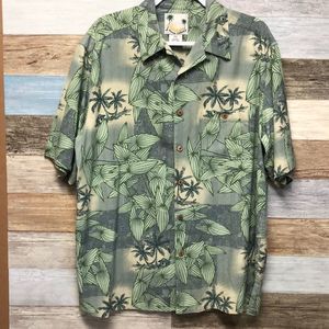 Banana Cabana Silk Shirt, Size L